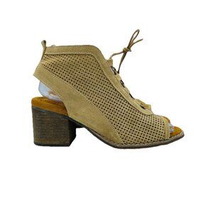 BearPaw Shoes Womens Size 8 Brown Vienna Heeled Lace up Comfort Sandal Open Toe